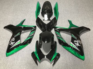 Gloss Green and Black Design 2006-2007 GSXR 600-750 Motorcycle Fairings