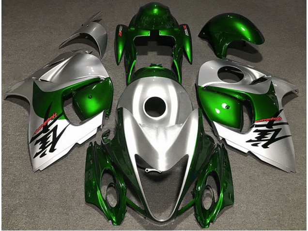 Gloss Green and Silver 2008-2020 GSXR 1300 Hayabusa Motorcycle Fairings