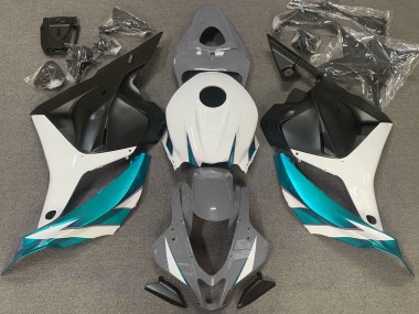 Gloss Grey White and Light Blue 2009-2012 CBR600RR Motorcycle Fairings