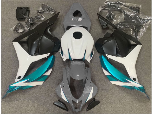 Gloss Grey White and Light Blue 2009-2012 CBR600RR Motorcycle Fairings