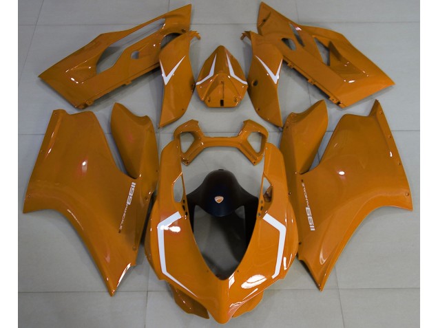 Gloss Orange & White 2011-2014 Ducati 1199 Motorcycle Fairings