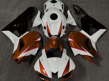 Gloss Orange White and Red 2013-2023 CBR600RR Motorcycle Fairings