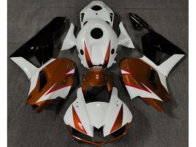 Gloss Orange White and Red 2013-2023 CBR600RR Motorcycle Fairings
