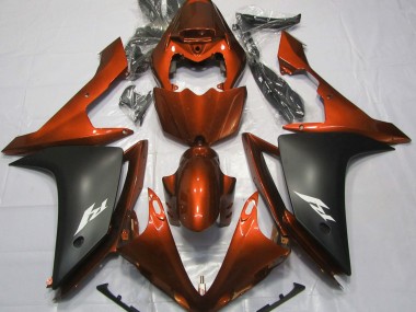 Gloss Orange and Black 2007-2008 R1 Motorcycle Fairings