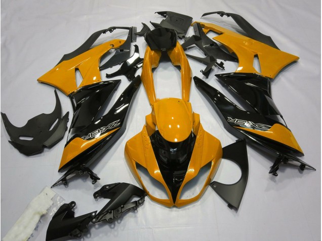 Gloss Orange and Black 2009-2012 ZX6R Motorcycle Fairings