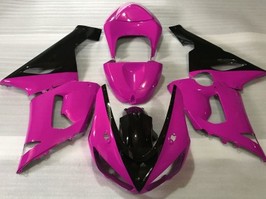 Gloss Pink & Black 2005-2006 ZX6R Motorcycle Fairings