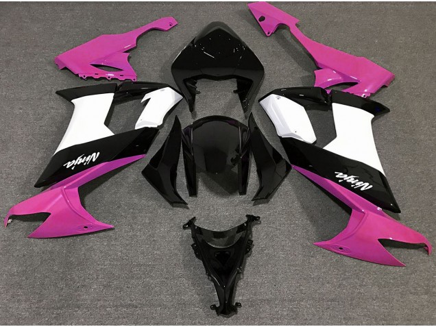 Gloss Pink Black and White 2008-2010 ZX10R Motorcycle Fairings Gloss Pink Black and White 2008-2010 ZX10R Motorcycle Fairings
