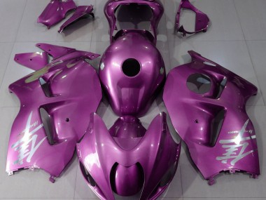 Gloss Pink & Silver Logo 1997-2007 GSXR 1300 Hayabusa Motorcycle Fairings