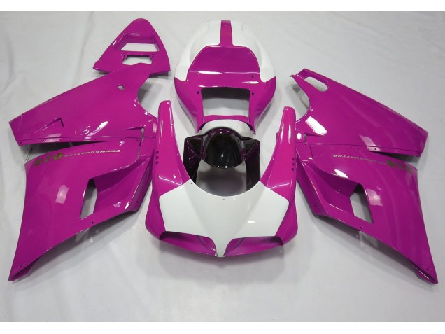 Gloss Pink & White 1993-2005 Ducati 996 748 916 998 Motorcycle Fairings Gloss Pink & White 1993-2005 Ducati 996 748 916 998 Motorcycle Fairings
