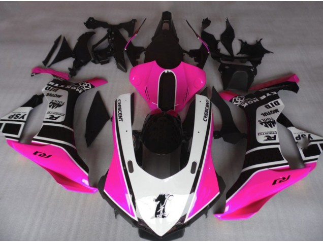 Gloss Pink & White 2015-2019 R1 Motorcycle Fairings