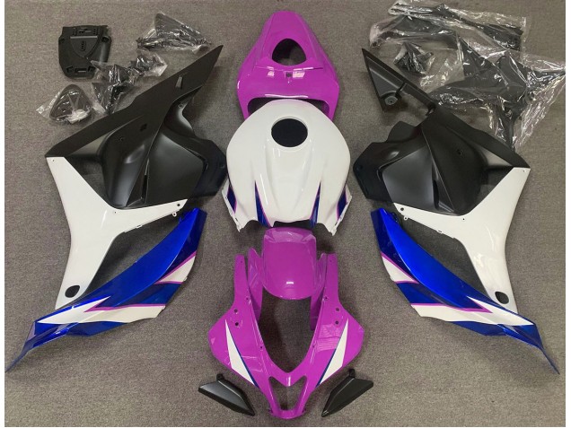 Gloss Pink White and Blue 2009-2012 CBR600RR Motorcycle Fairings