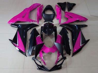 Gloss Pink and Black 2011-2024 GSXR 600-750 Motorcycle Fairings