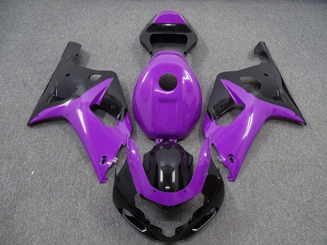 Gloss Purple and Black 2001-2003 GSXR 600-750 Motorcycle Fairings