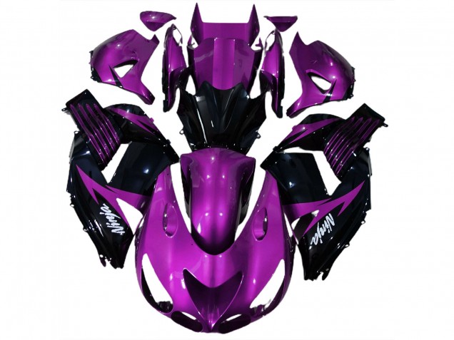 Gloss Purple and Black 2006-2011 ZX14R Motorcycle Fairings