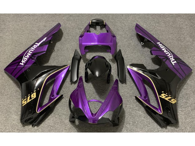 Gloss Purple and Black 2009-2012 Daytona 675 Motorcycle Fairings