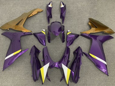Gloss Purple and Gold 2011-2024 GSXR 600-750 Motorcycle Fairings