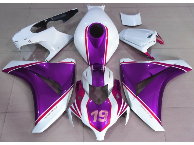 Gloss Purple and White 2008-2011 CBR1000RR Motorcycle Fairings