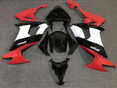 Gloss Red Black and White 2008-2010 ZX10R Motorcycle Fairings
