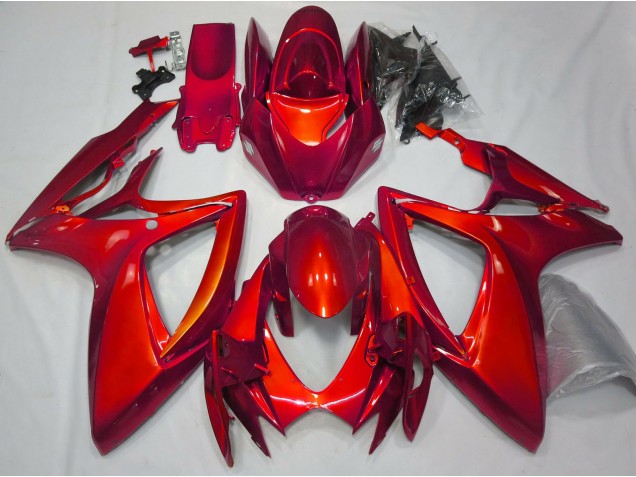 Gloss Red Plain 2006-2007 GSXR 600-750 Motorcycle Fairings