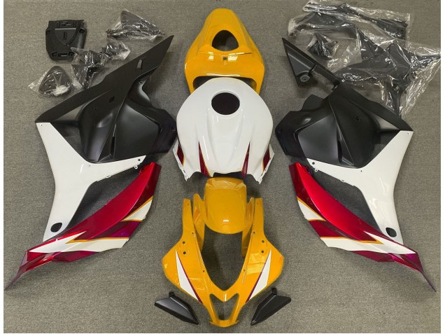 Gloss Red White and Yellow 2009-2012 CBR600RR Motorcycle Fairings