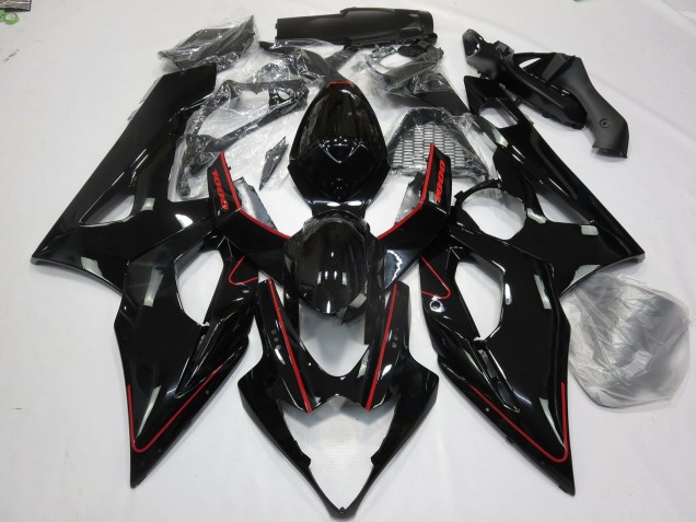Gloss Red and Black 2005-2006 GSXR 1000 Motorcycle Fairings