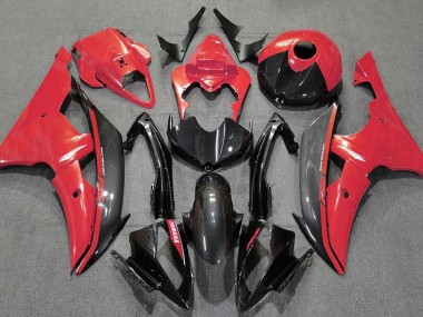 Gloss Red and Carbon 2008-2016 R6 Motorcycle Fairings