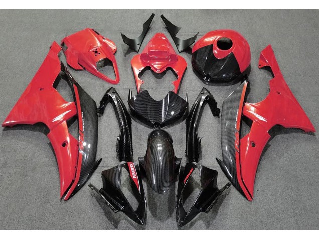 Gloss Red and Carbon 2008-2016 R6 Motorcycle Fairings Gloss Red and Carbon 2008-2016 R6 Motorcycle Fairings