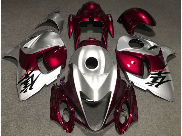 Gloss Red and Silver 2008-2020 GSXR 1300 Hayabusa Motorcycle Fairings