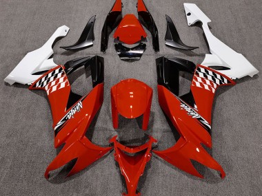 Gloss Red and White 2008-2010 ZX10R Motorcycle Fairings