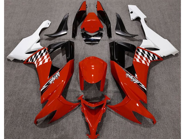 Gloss Red and White 2008-2010 ZX10R Motorcycle Fairings