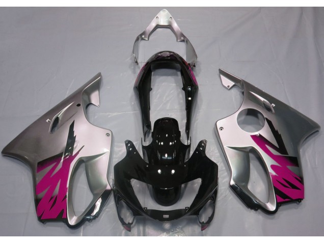 Gloss Silver & Pink 1999-2000 CBR600 F4 Motorcycle Fairings