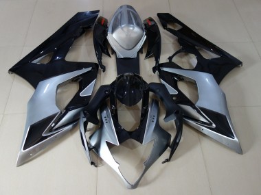 Gloss Silver and Black 2005-2006 GSXR 1000 Motorcycle Fairings