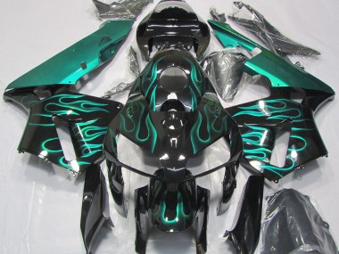 Gloss Teal Flame 2005-2006 CBR600RR Motorcycle Fairings