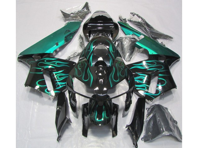 Gloss Teal Flame 2005-2006 CBR600RR Motorcycle Fairings