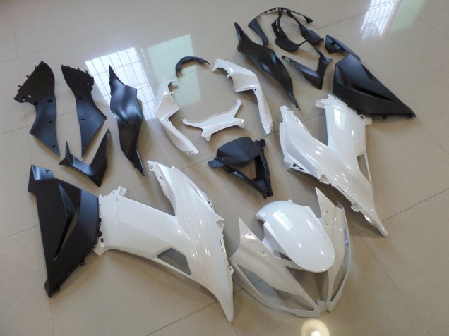Gloss White Black 2013-2018 ZX6R Motorcycle Fairings