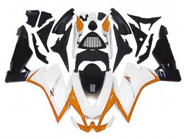 Gloss White & Orange 2010-2015 RSV4 1000 Motorcycle Fairings