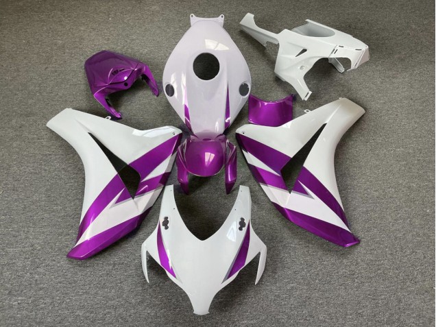 Gloss White & Purple Trim 2008-2011 CBR1000RR Motorcycle Fairings