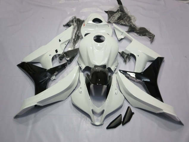 Gloss White and Black 2007-2008 CBR600RR Motorcycle Fairings