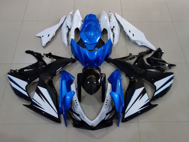 Gloss White and Black with Red Matte Blue 2009-2016 GSXR 1000 Motorcycle Fairings Gloss White and Black with Red Matte Blue 2009-2016 GSXR 1000 Motorcycle Fairings