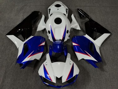Gloss White and Deep Blue 2013-2023 CBR600RR Motorcycle Fairings