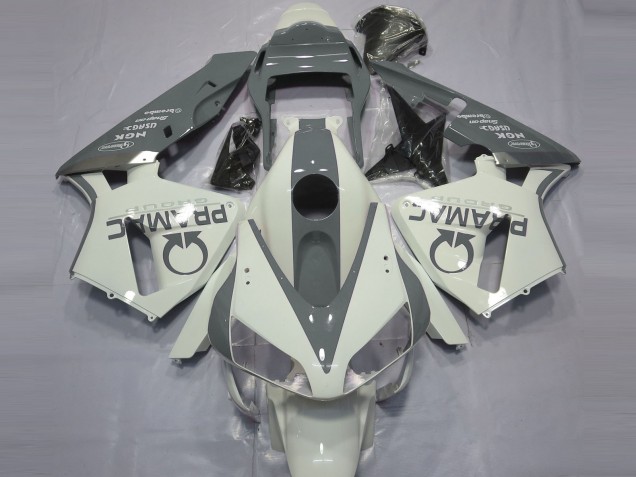 Gloss White and Grey PRAMAC 2003-2004 CBR600RR Motorcycle Fairings