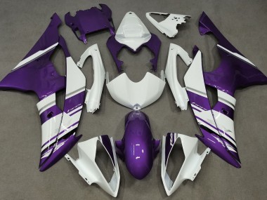 Gloss White and Purple OEM Style 2008-2016 R6 Motorcycle Fairings