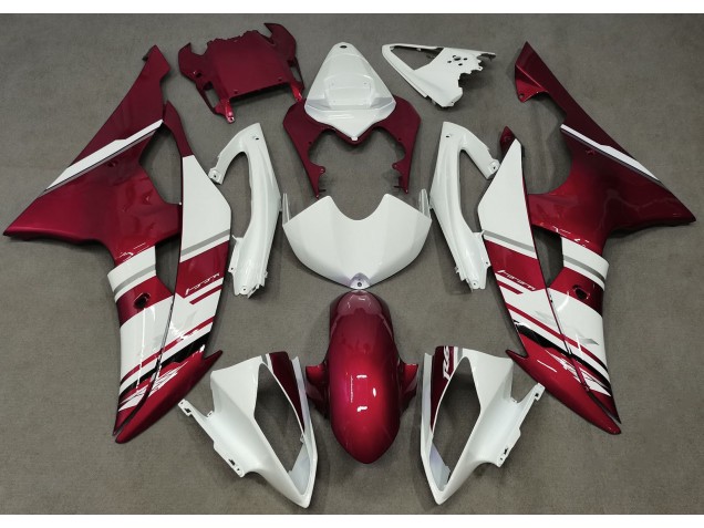 Gloss White and Red OEM Style 2008-2016 R6 Motorcycle Fairings Gloss White and Red OEM Style 2008-2016 R6 Motorcycle Fairings