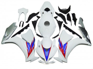 Gloss White and Silver 2012-2016 CBR1000RR Motorcycle Fairings