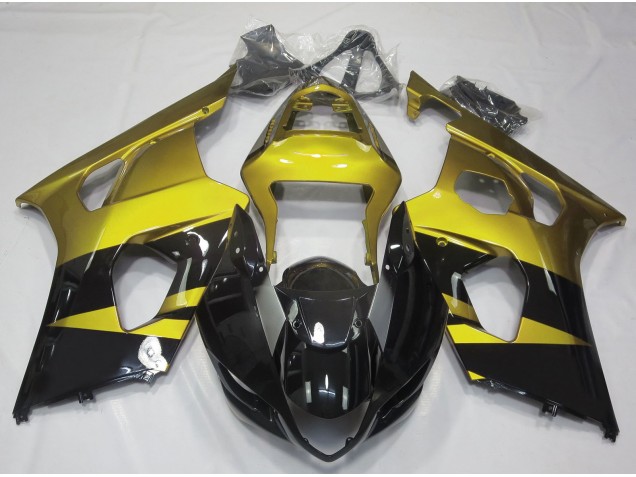 Gloss Yellow & Black 2003-2004 GSXR 1000 Motorcycle Fairings