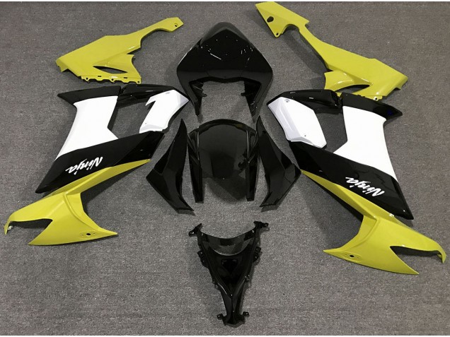 Gloss Yellow Black and White 2008-2010 ZX10R Motorcycle Fairings Gloss Yellow Black and White 2008-2010 ZX10R Motorcycle Fairings