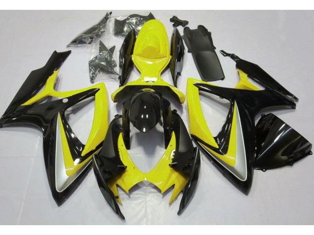 Gloss Yellow Debadged 2006-2007 GSXR 600-750 Motorcycle Fairings