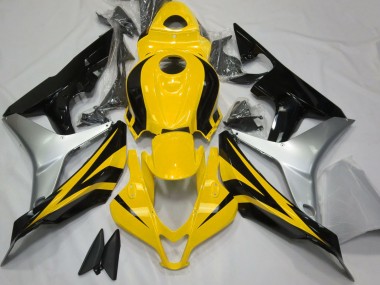 Gloss Yellow Silver and Black 2007-2008 CBR600RR Motorcycle Fairings