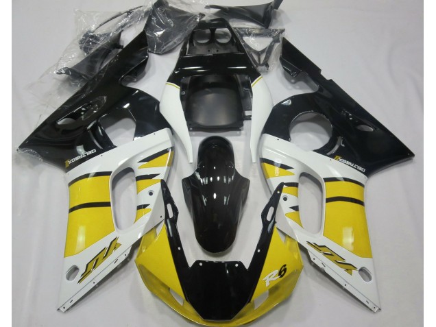 Gloss Yellow and Black 1998-2002 R6 Motorcycle Fairings