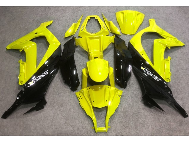 Gloss Yellow and Black 2016-2019 ZX10R Motorcycle Fairings